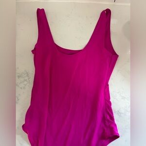 ZARA WOMENS BODYSUIT HOT PINK SIZE M